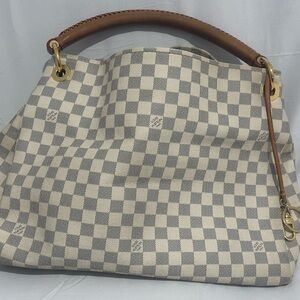 Louis Vuitton Cream and Brown Checkered Artsy MM